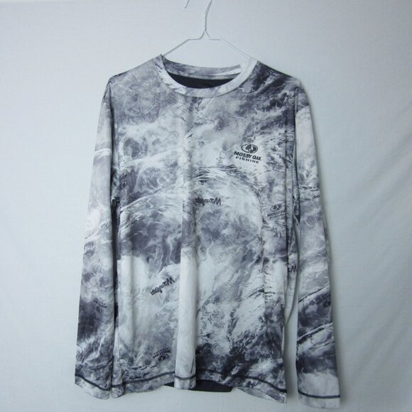 Mossy Oak Fishing Elements Wakeform Long Sleeve Moisture Wicking Tech Shirt Med - Picture 1 of 5